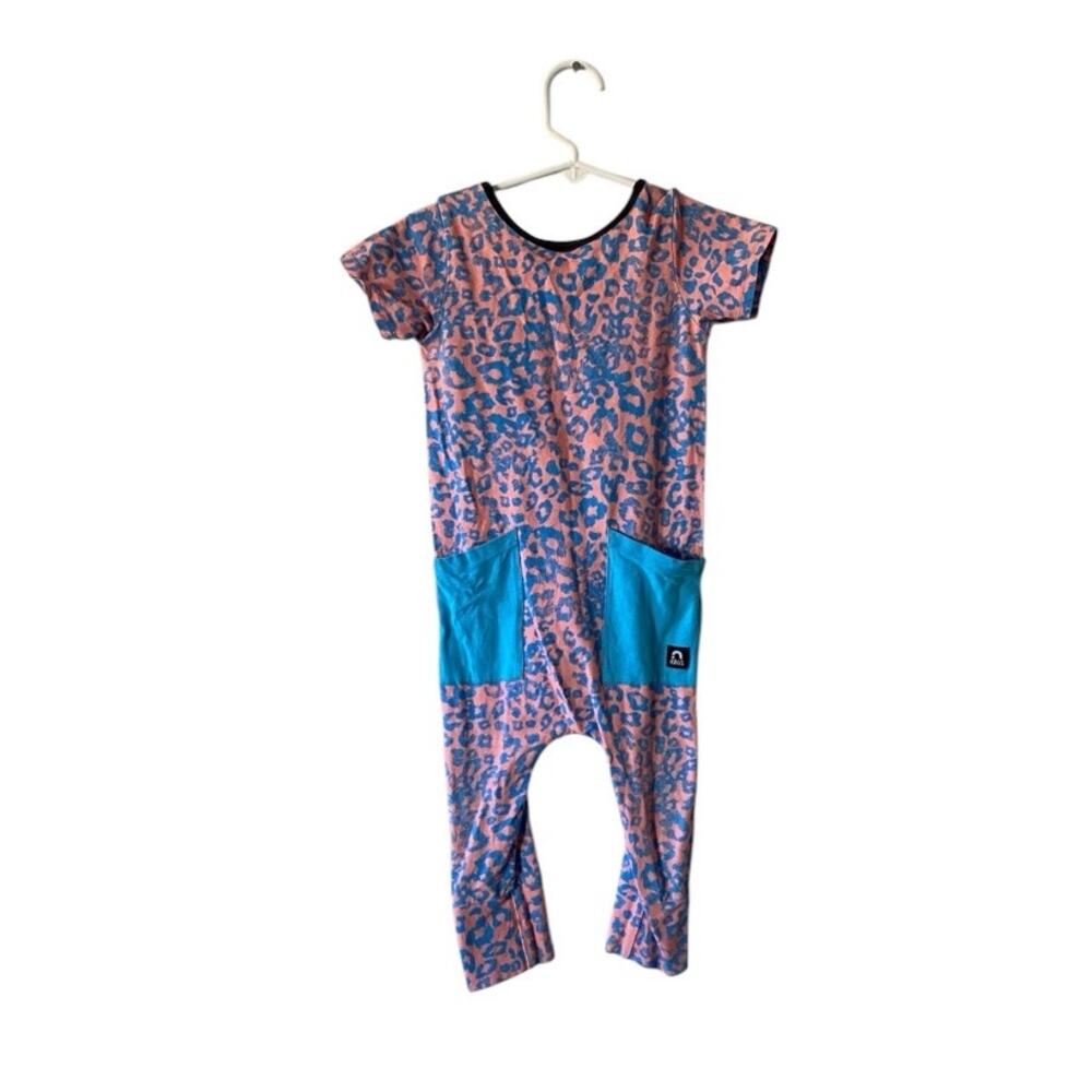 Rags 18-24m Blue/Pink Leopard Print Romper